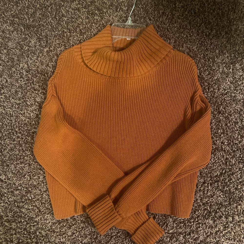 Cozy Orange Turtleneck Sweater